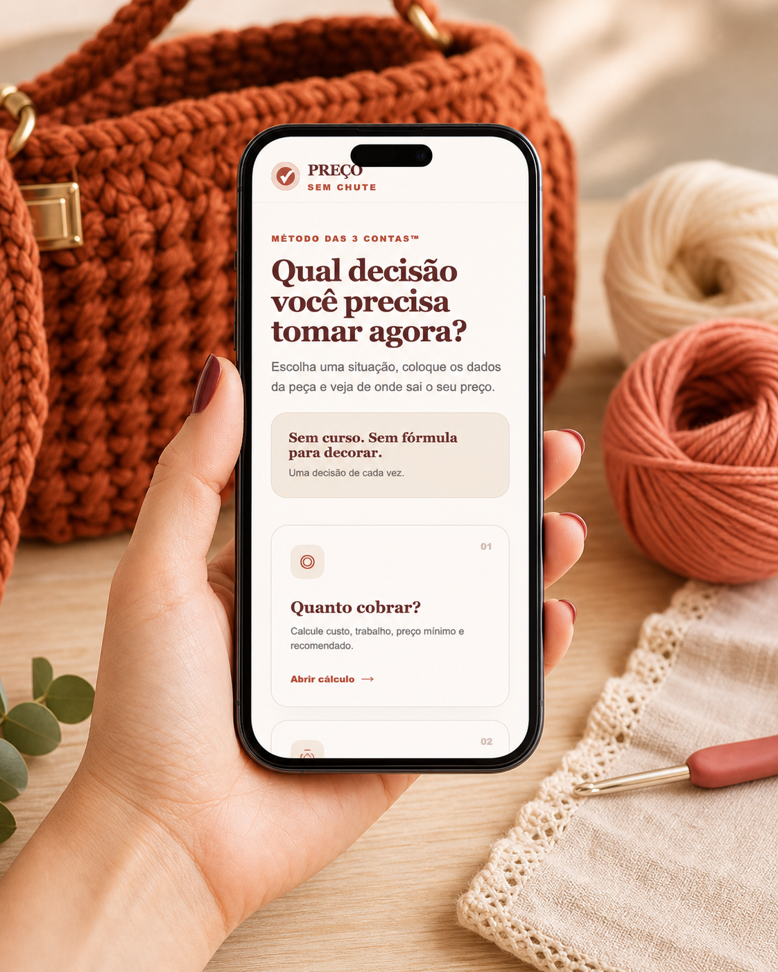 Painel do Quanto Eu Cobro? aberto no celular.