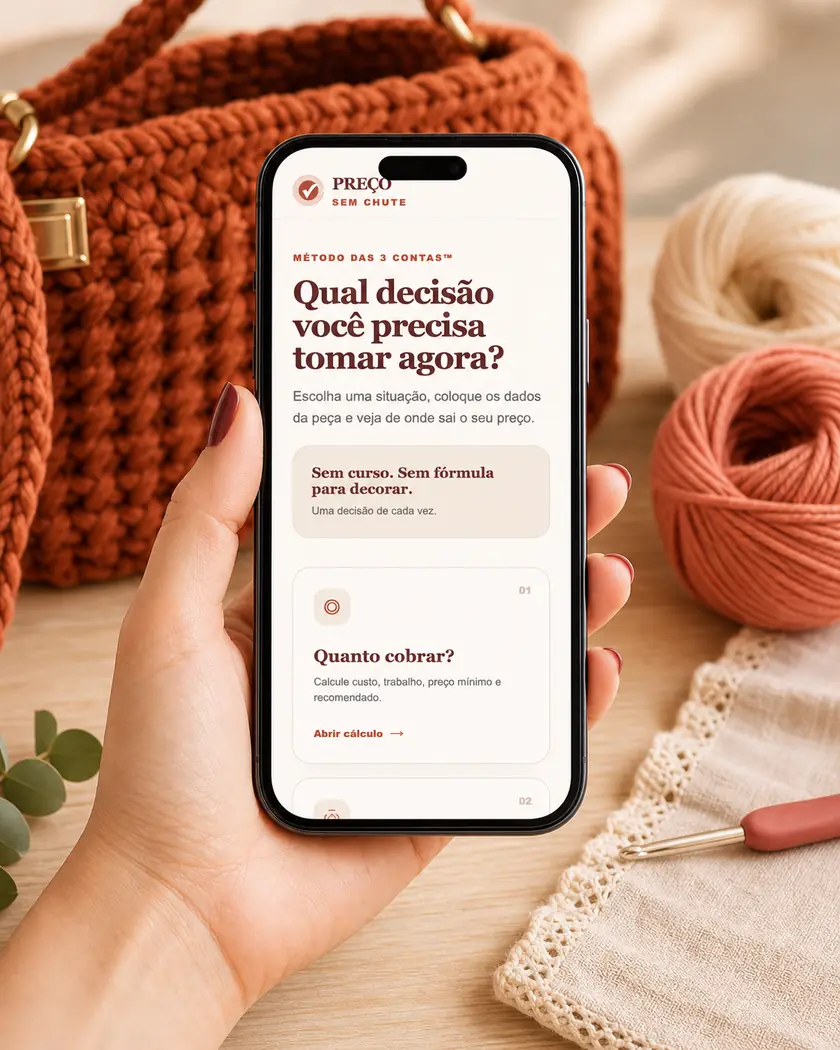 Painel do Quanto Eu Cobro? aberto no celular.